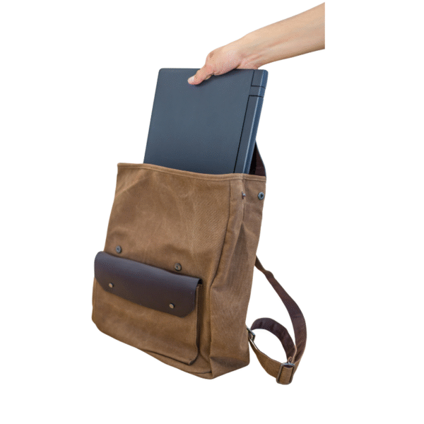 Leather Laptop Backpack